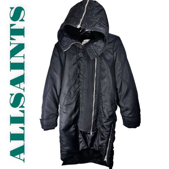 All Saints Black Oversized Jacket - Picture 7 of 14
